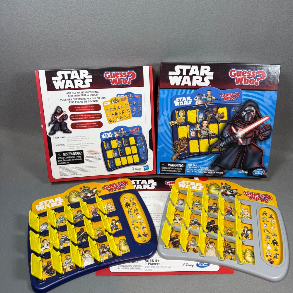 Star Wars Guess Who Board Game Hasbro Gaming 2-Player Disney Kylo Ren Rey BB-8